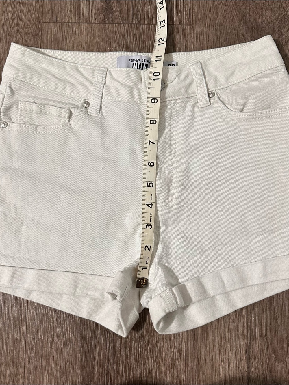 Shorts White High-Rise Denim Shorts Jean - Picture 5 of 5